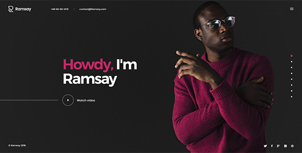 Ramsay - Creative Personal Onepage HTML Template