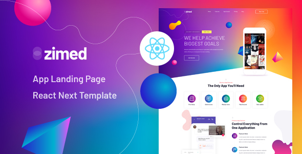 Zimed - React Next App Landing Page Template