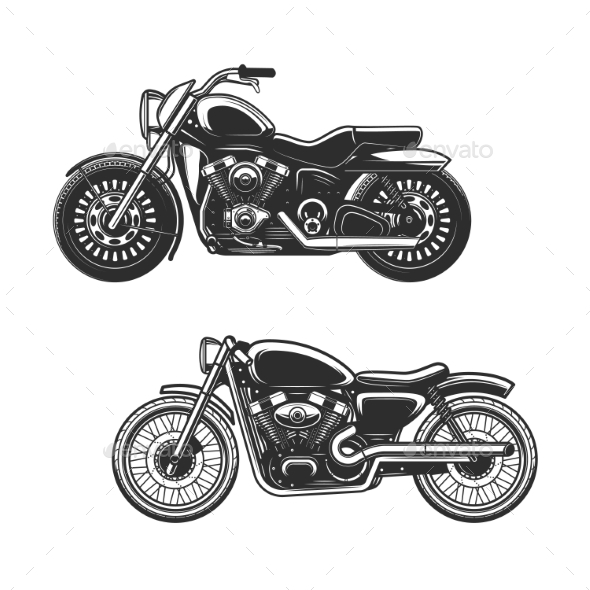 Motorcycle or Bike Icons