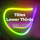 Neon Light Lower Thirds 3 - VideoHive Item for Sale