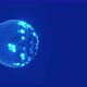 Blue sphere of hexagons of different sizes - VideoHive Item for Sale