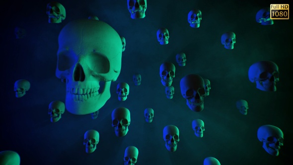 Halloween Skulls Background