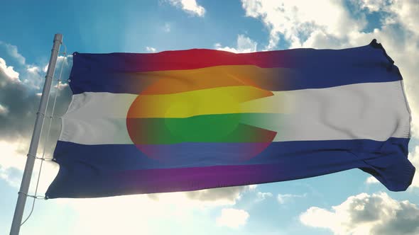 Flag of Colorado and LGBT