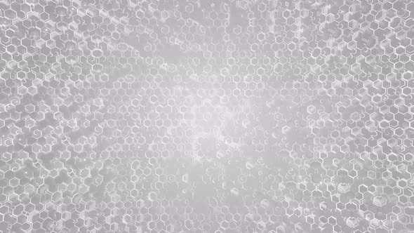 Hexagons Hi-Tech White Background