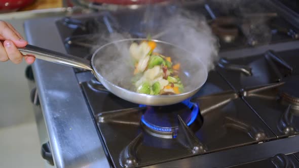 Organically grown mixed vegetables stew