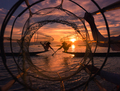 Inle Lake Fisherman at Sunset - PhotoDune Item for Sale