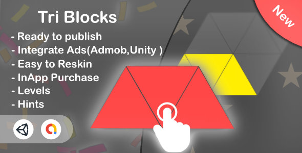 Tri Blocks Puzzle(Unity Complete Game+Admob+Ios+Android)
