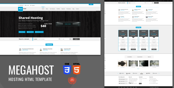 Mega Host - Bootstrap 3 - Szablon hostingu HTML5