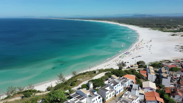 Stunning caribbean water of Coast city of Lakes Region of Rio de Janeiro Brazil