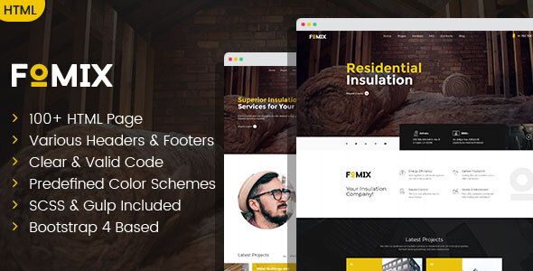 Fomix - House Insulation & Energy Efficiency HTML template