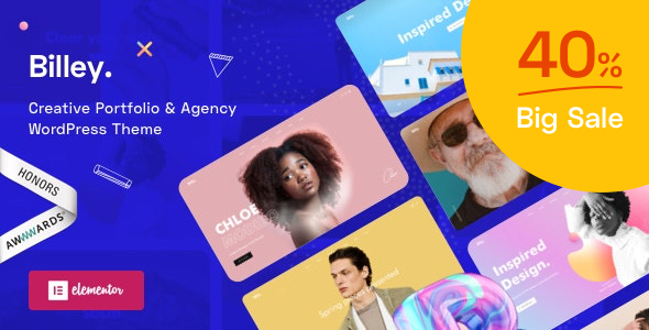 Billey – Creative Portfolio & Agency WordPress Theme Preview