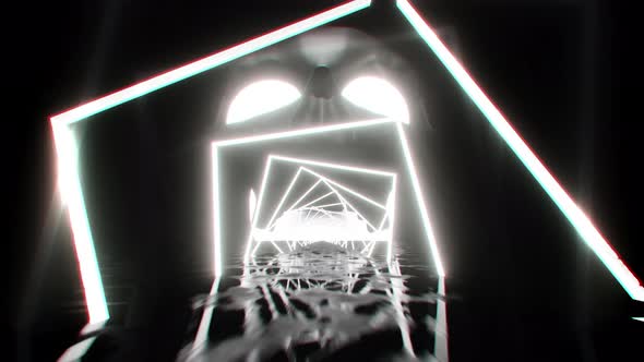 VJ Loop Neon Skull 4K alt