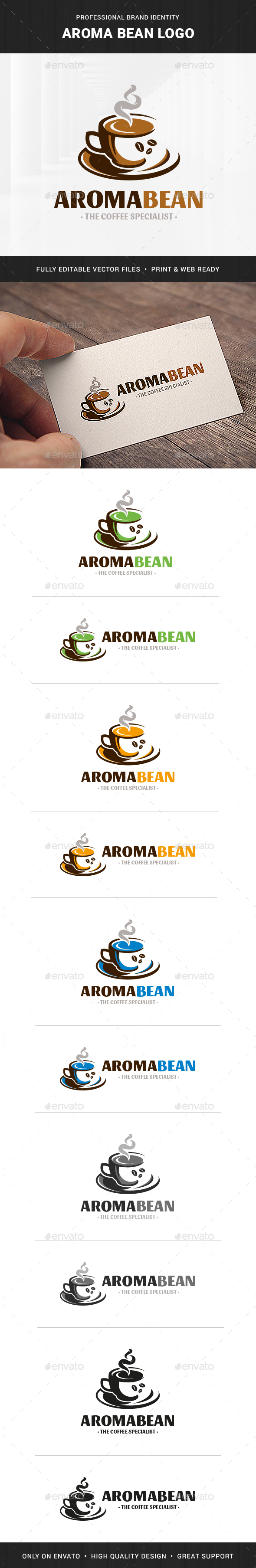 Aroma Bean - Coffee Logo