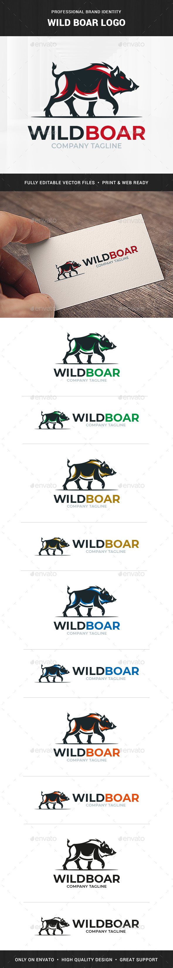 Wild Boar Logo Template