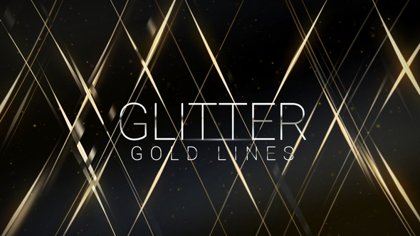 Glitter Gold Lines | Award Titles