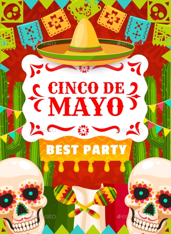 Mexican Holiday Party Poster, Cinco De Mayo