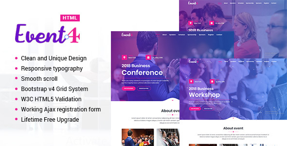 Event4 - Responsive Marketing Landing Pages