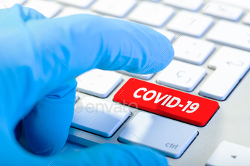 ey and COVID-19 message. Coronavirus concept