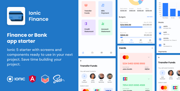 Ionic Finance | Ionic 5 | Angular | UI Theme | Template App | Starter App & Components