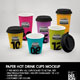 Paper Hot Drink Cups Packaging Mockup - GraphicRiver Item for Sale