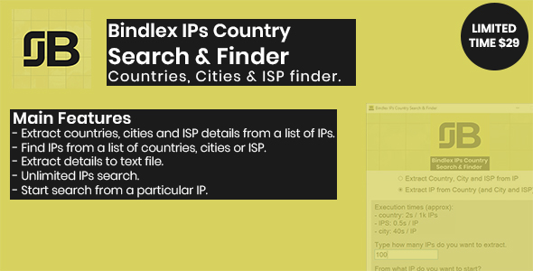 Bindlex IPs Country Search & Finder