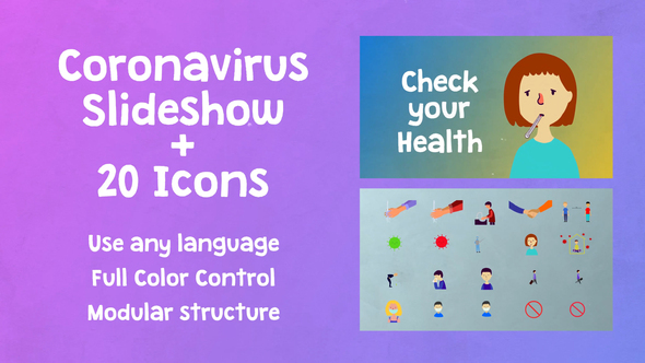 Coronavirus Covid Slideshow + Icons | FCPX alt