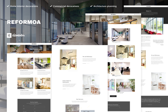 Reformoa - Architecture & Interior Design Elementor Pro Template Kit