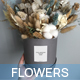 Dried Flowers Box and Bottle Real World Mock-up - GraphicRiver Item for Sale