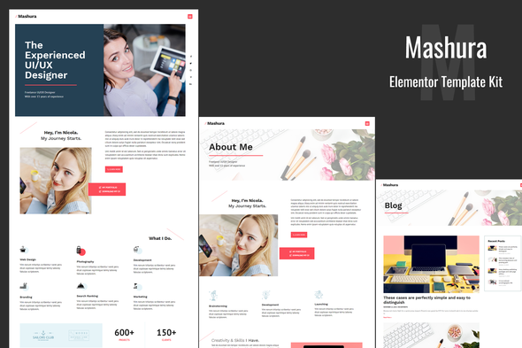 Mashura - Portfolio Elementor Template Kit