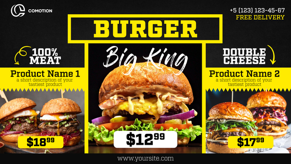 Black Restaurant Menu - Food Promo