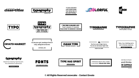 20 Clean Minimal Titles alt