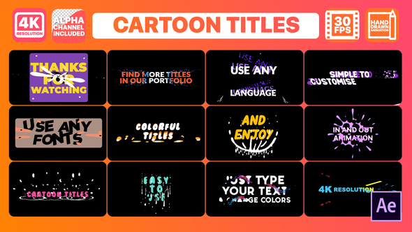 Cartoon Titles | After Effects alt