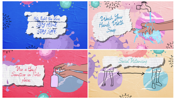 Hand drawn 4k Corona Virus Explainer/ Intro alt