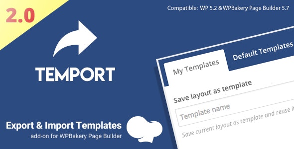 Szablon eksportu i importu dla WPBakery Page Builder | Temport