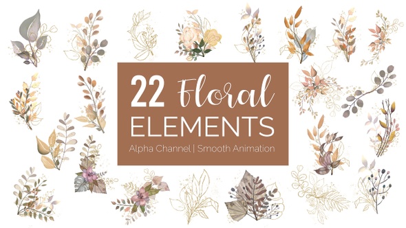 Watercolor Floral Elements