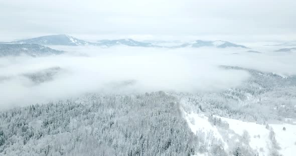 From Great Heigh Fairytale Mountain Landscape Snow Covered Alpine Sharp Peaks