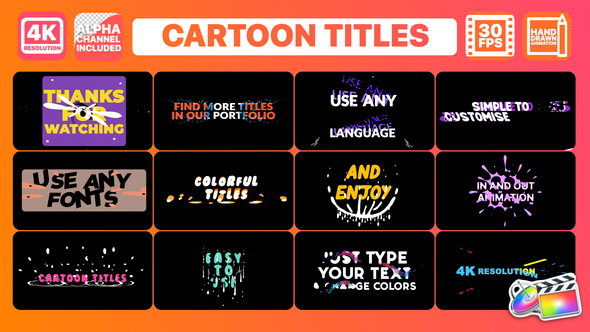 Cartoon Titles | FCPX alt