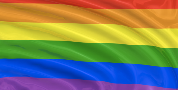 Pride flag with seamless loop