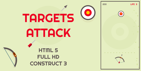 Targets Attack - HTML5 Game (Construct3)