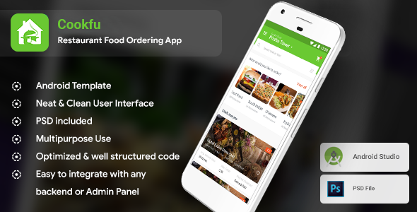 6 App Template| Multi Restaurant Food Delivery & Ordering App Template| Cookfu (XML Code)