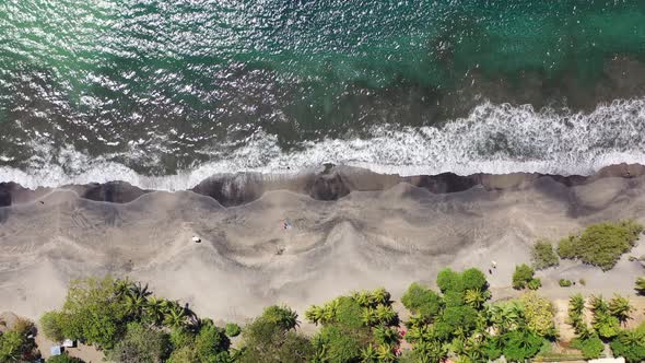 Aerial view of tropical beach in Costa Rica