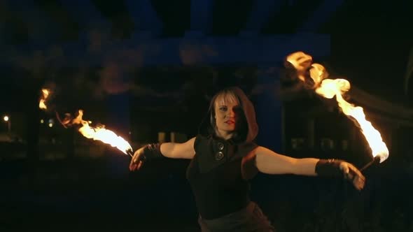 Female Fire Show Performer alt