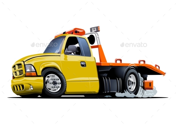 Cartoon Tow Truck