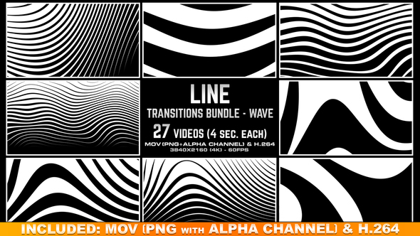 Line Transitions Bundle - Wave 4K