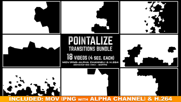 Pointalize Transitions Bundle - 4K