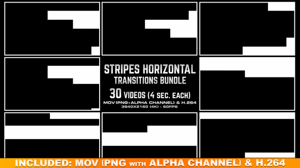 Stripes Horizontal Transitions Bundle