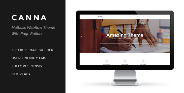 Canna | Multiuse Webflow Template With Page Builder