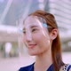 Office Girl in the city (Bangkok), wearing face shield - VideoHive Item for Sale