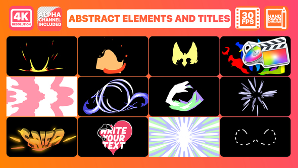 Abstract Elements And Titles | FCPX