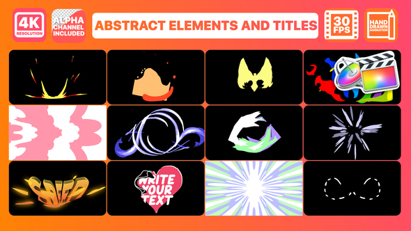 Abstract Elements And Titles | FCPX alt
